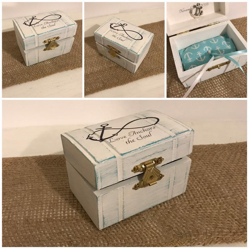 Destination Wedding Ring Box Beach