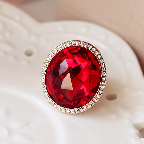 Precious Jewelry Big Red Ring